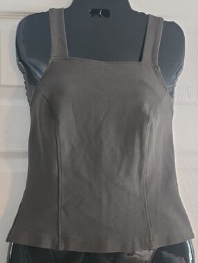 Women’s Square-Neck Camisole in Olive Green Antropology Brand Porridge